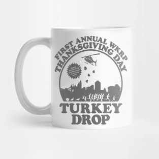 First Annual WKRP Thanksgiving Day Turkey Drop // Retro Style Design Mug